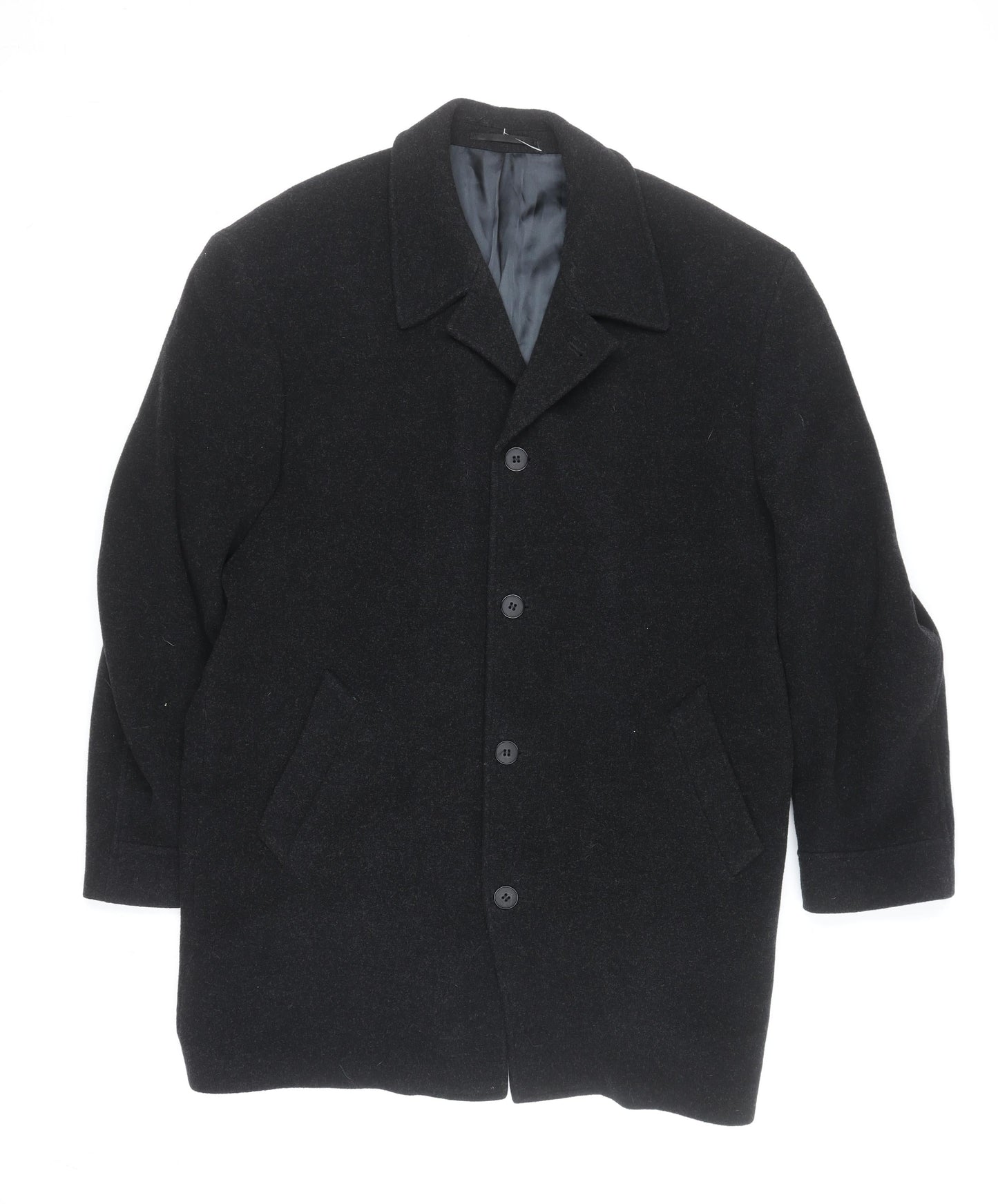 Mens UK Size M Kistermann Black Overcoat