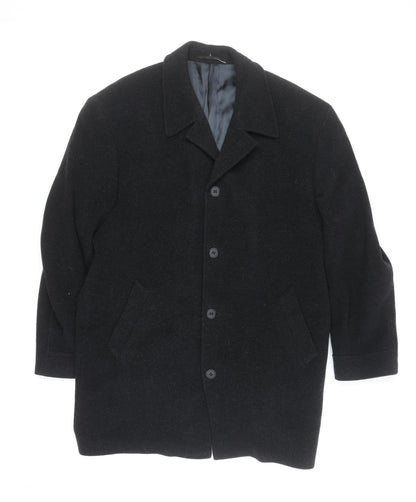 Mens UK Size M Kistermann Black Overcoat