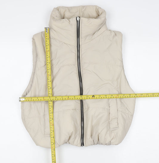Womens UK Size M Glocal Beige Puffer Jacket