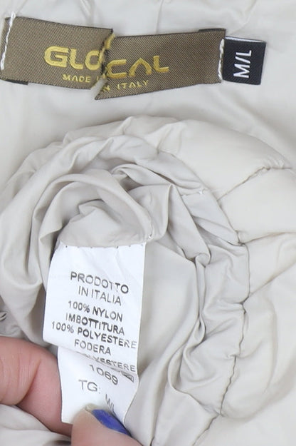 Womens UK Size M Glocal Beige Puffer Jacket