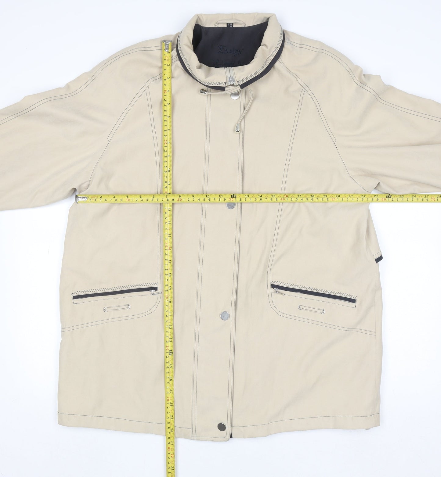 Womens UK Size 16 Ensign Beige Basic Jacket