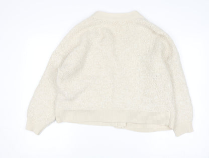 Womens UK Size L Gallery Ivory Cardigan Jumper