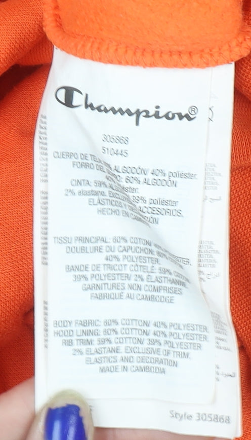 Boys UK Size 15-16 Years Champion Orange Pullover Hoodie