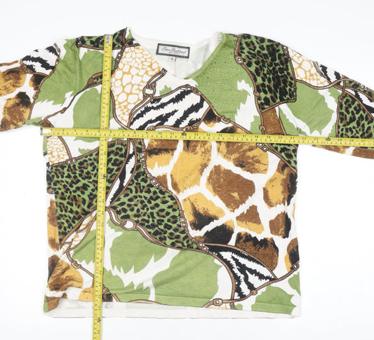 Womens UK Size 16 Paco Boutique Multicoloured Pullover Jumper