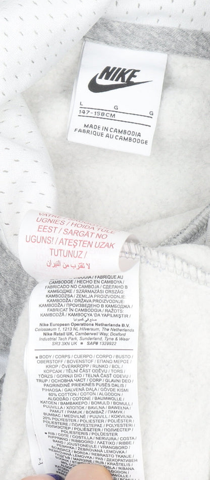 Boys UK Size L Nike Grey Pullover Hoodie