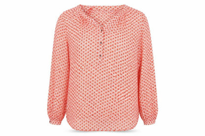 Womens UK Size L Dunnes Red Tunic Blouse