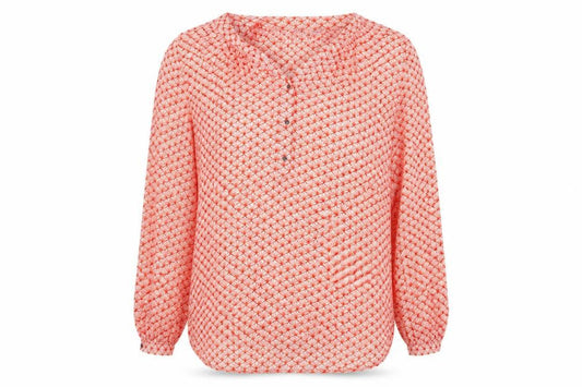 Womens UK Size L Dunnes Red Tunic Blouse