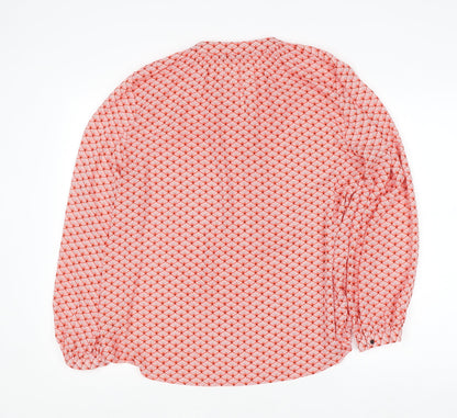 Womens UK Size L Dunnes Red Tunic Blouse