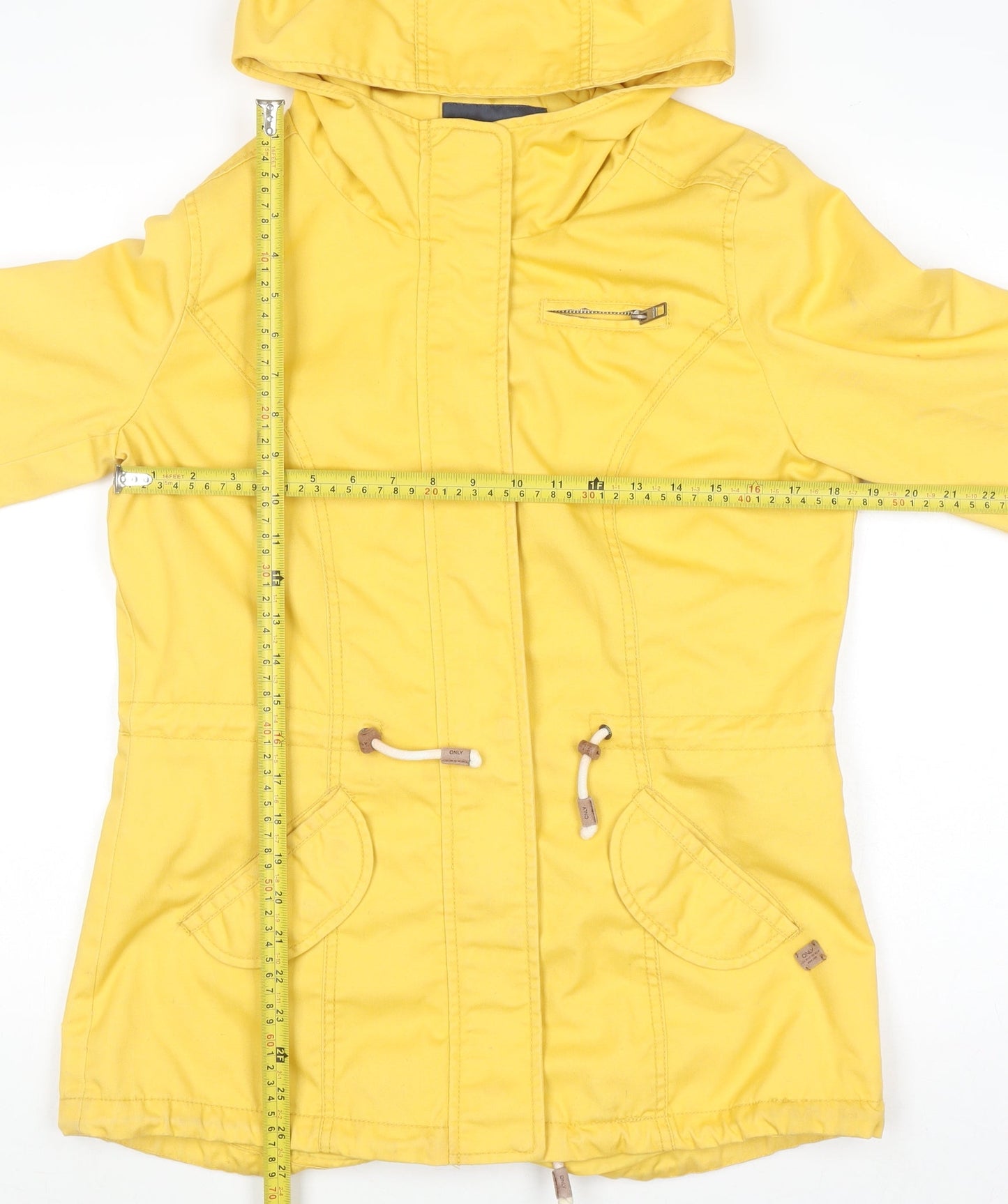Womens UK Size M Only Yellow Parka Coat