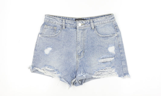 Womens UK Size 10 PRETTYLITTLETHING Regular Fit Cut-Off Shorts
