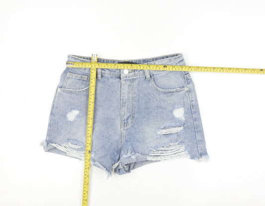 Womens UK Size 10 PRETTYLITTLETHING Regular Fit Cut-Off Shorts
