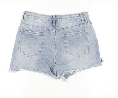 Womens UK Size 10 PRETTYLITTLETHING Regular Fit Cut-Off Shorts