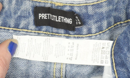 Womens UK Size 10 PRETTYLITTLETHING Regular Fit Cut-Off Shorts