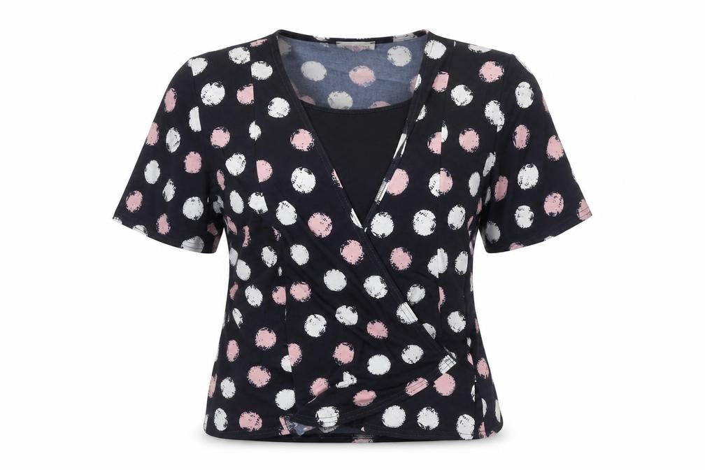 Womens UK Size XL BASSINI Multicoloured Wrap Blouse