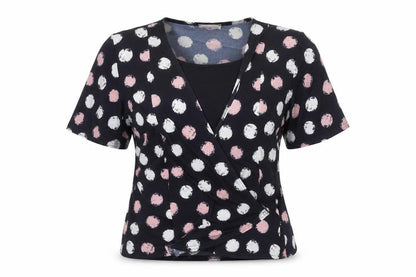 Womens UK Size XL BASSINI Multicoloured Wrap Blouse