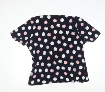Womens UK Size XL BASSINI Multicoloured Wrap Blouse