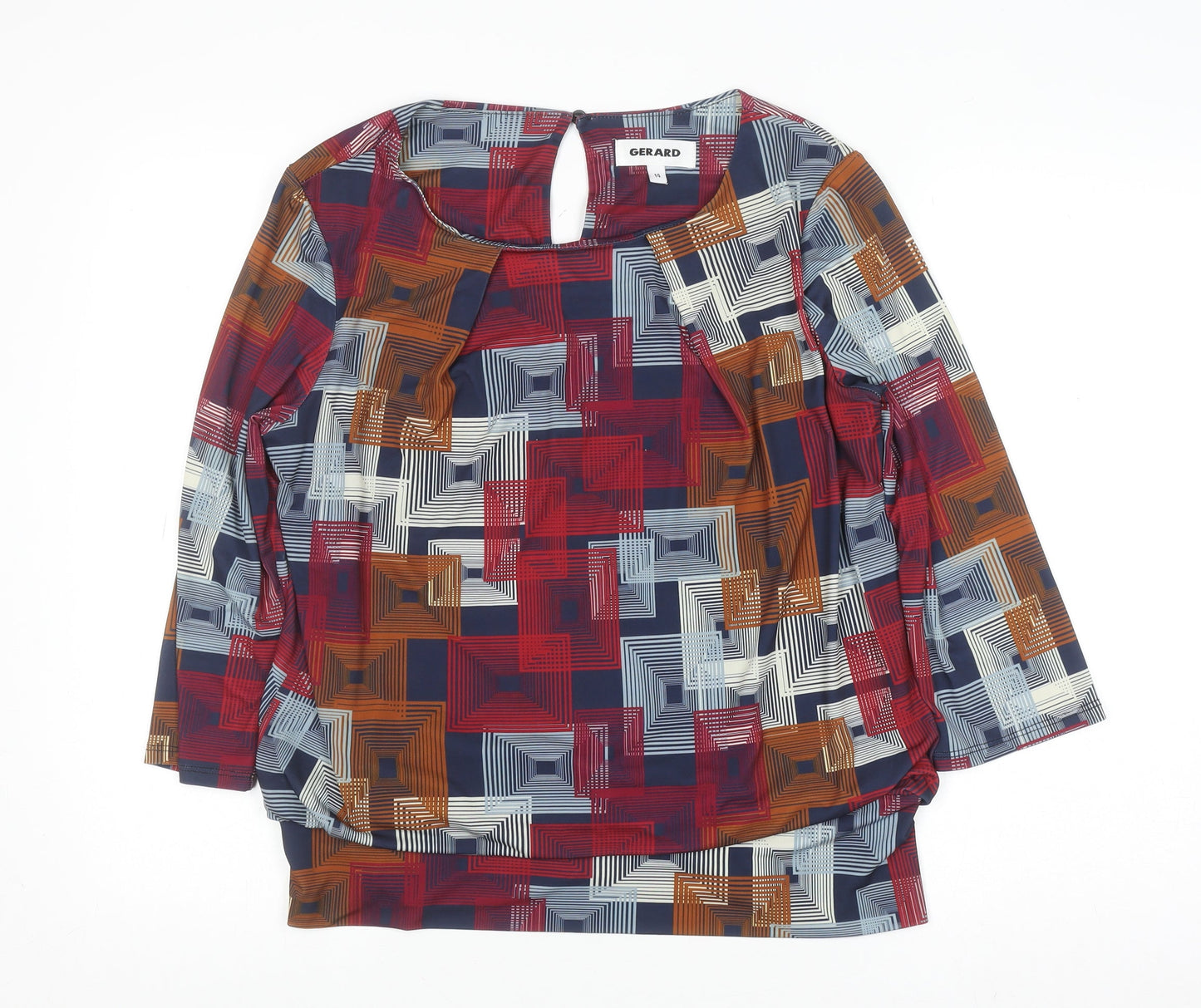 Womens UK Size 14 Gerard Multicoloured Tunic Blouse