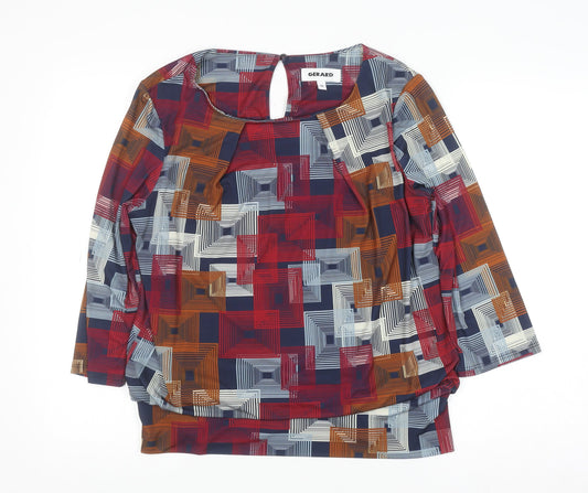 Womens UK Size 14 Gerard Multicoloured Tunic Blouse