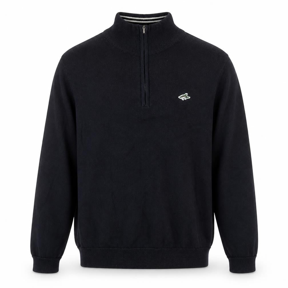 Mens UK Size S Le Shark Black 1/4 Zip Jumper