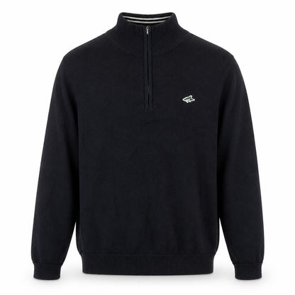 Mens UK Size S Le Shark Black 1/4 Zip Jumper