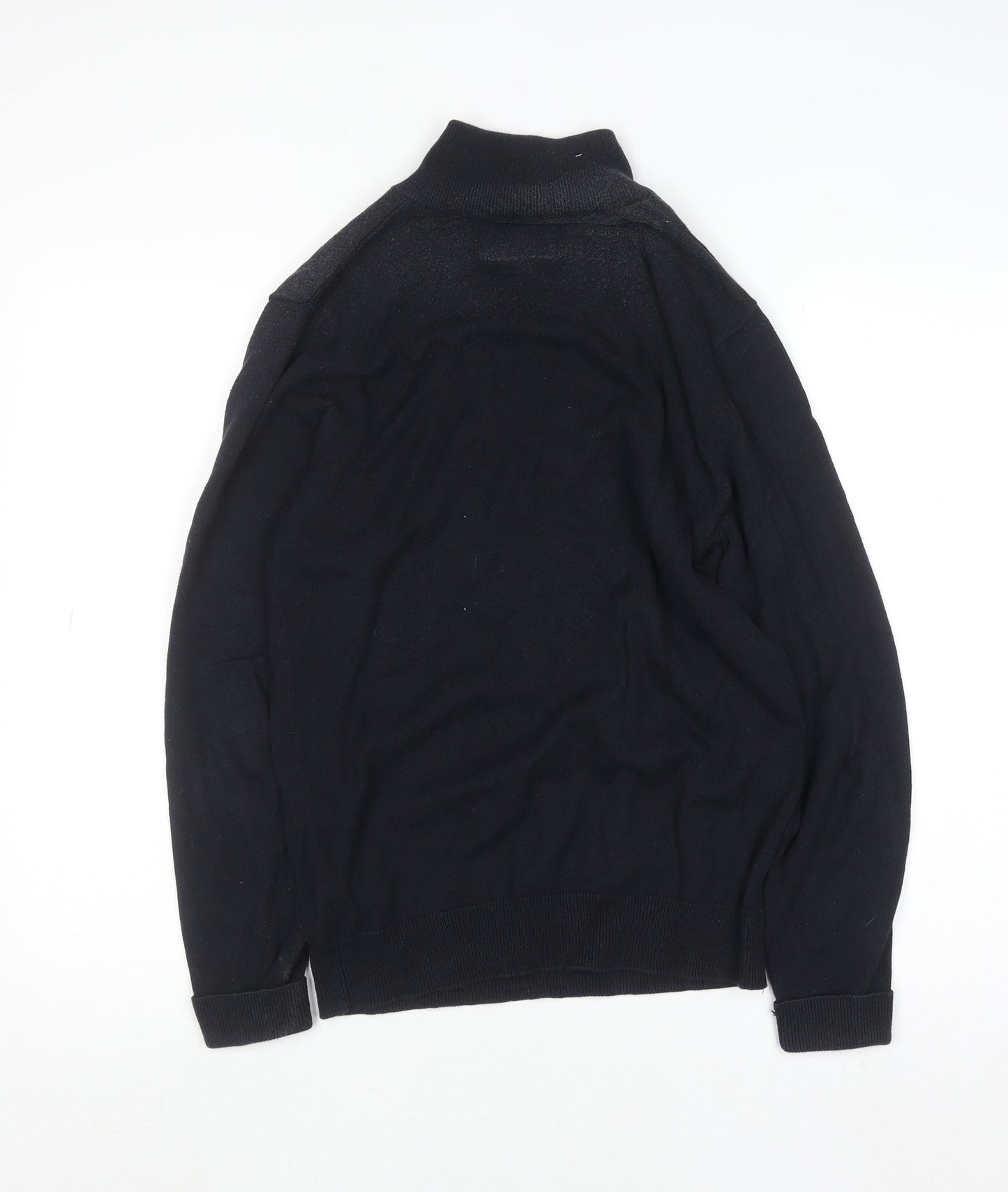 Mens UK Size S Le Shark Black 1/4 Zip Jumper