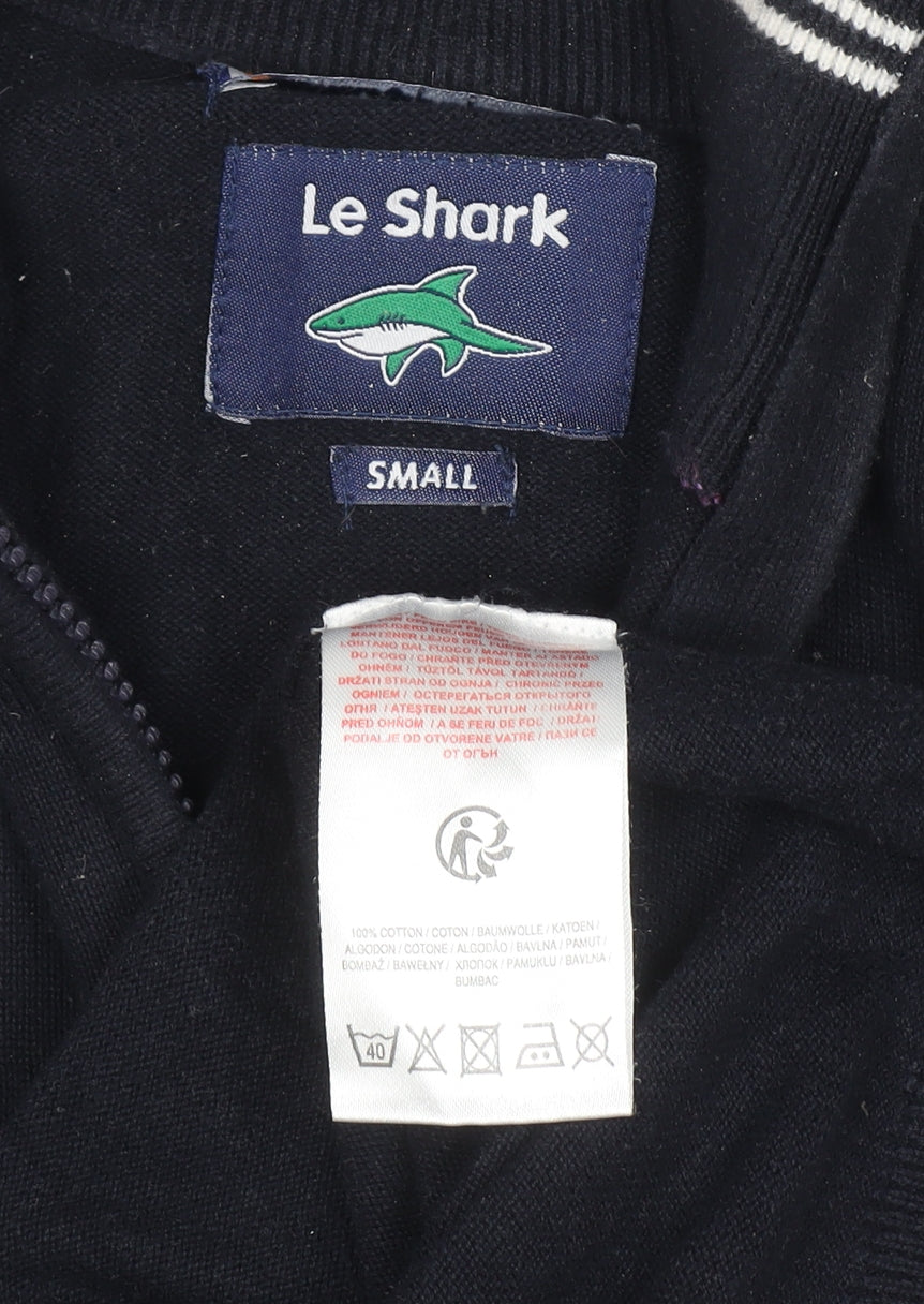 Mens UK Size S Le Shark Black 1/4 Zip Jumper