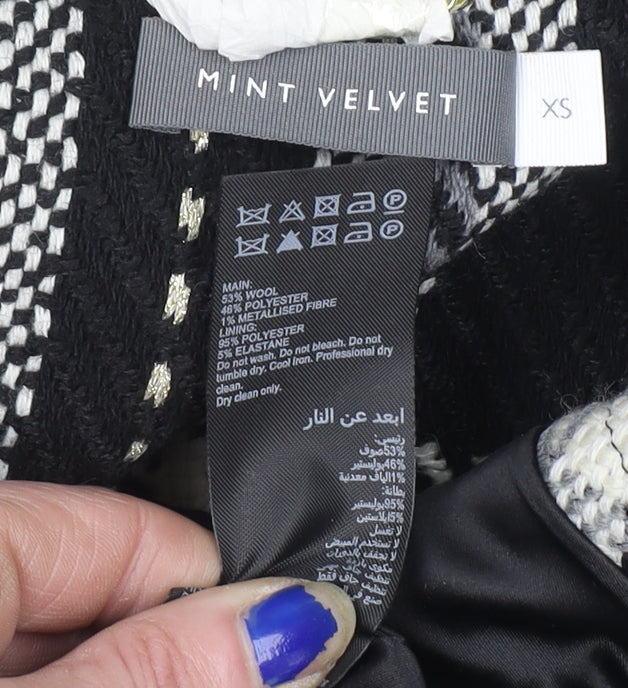 Womens UK Size XS Mint Velvet Black Shacket
