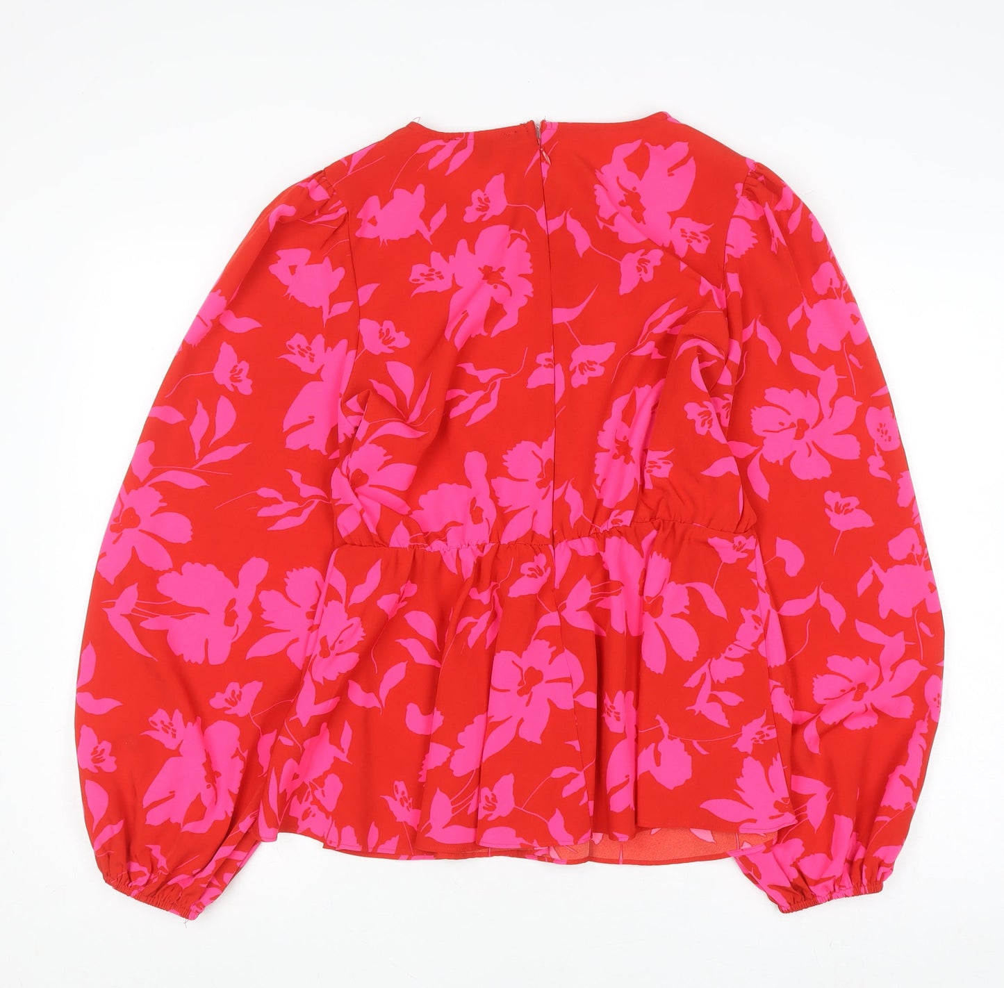 Womens UK Size 14 GIRL IN MIND Red Tunic Blouse