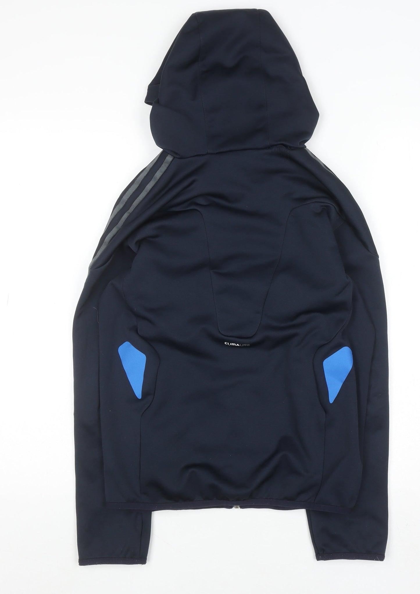 Boys UK Size 11-12 Years adidas Blue Full Zip Hoodie