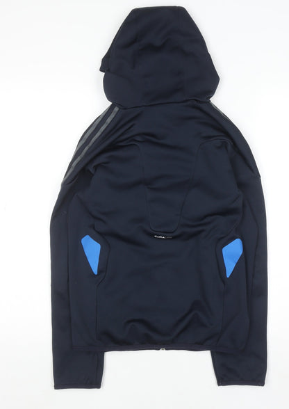 Boys UK Size 11-12 Years adidas Blue Full Zip Hoodie