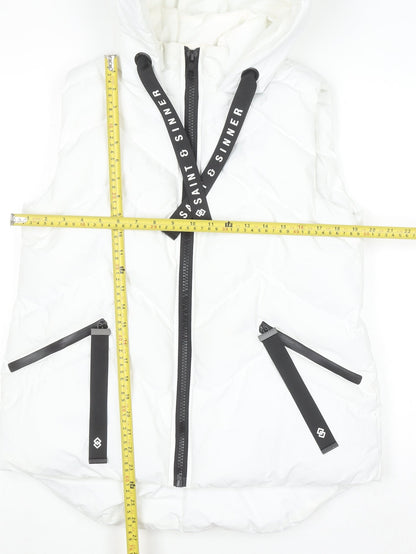 Womens UK Size 10 Saint & Sinner White Puffer Jacket