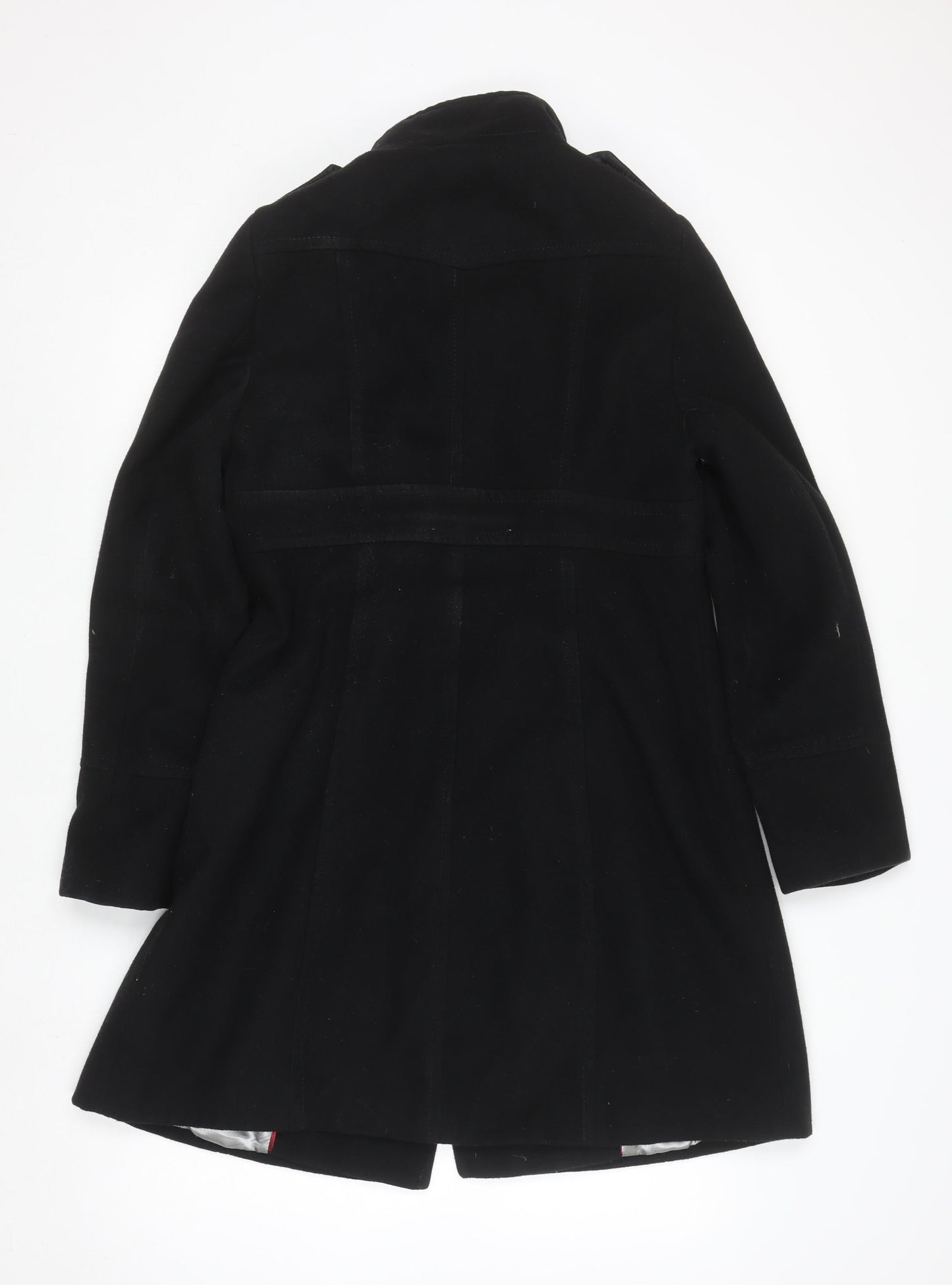 Womens UK Size 12 Wallis Black Overcoat