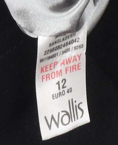 Womens UK Size 12 Wallis Black Overcoat