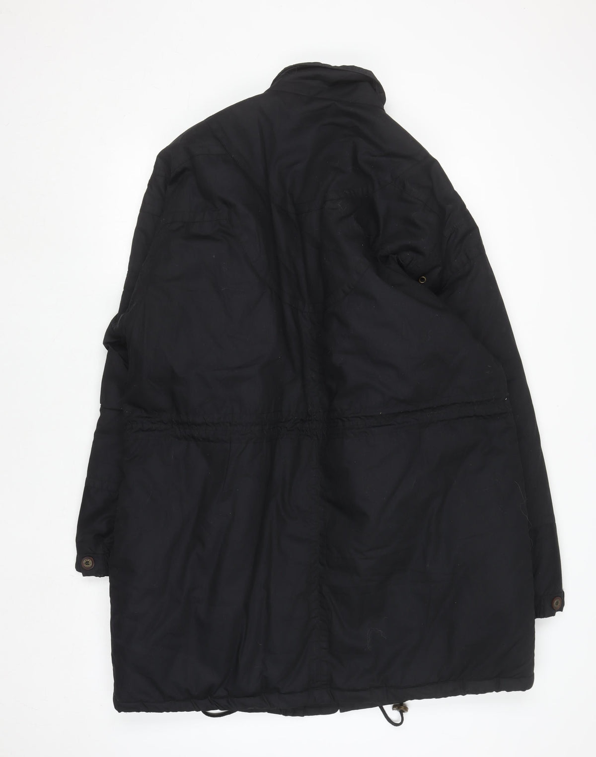 Rite Road Mens Black L Parka Jacket Polyester Cotton Lined Winter Coat