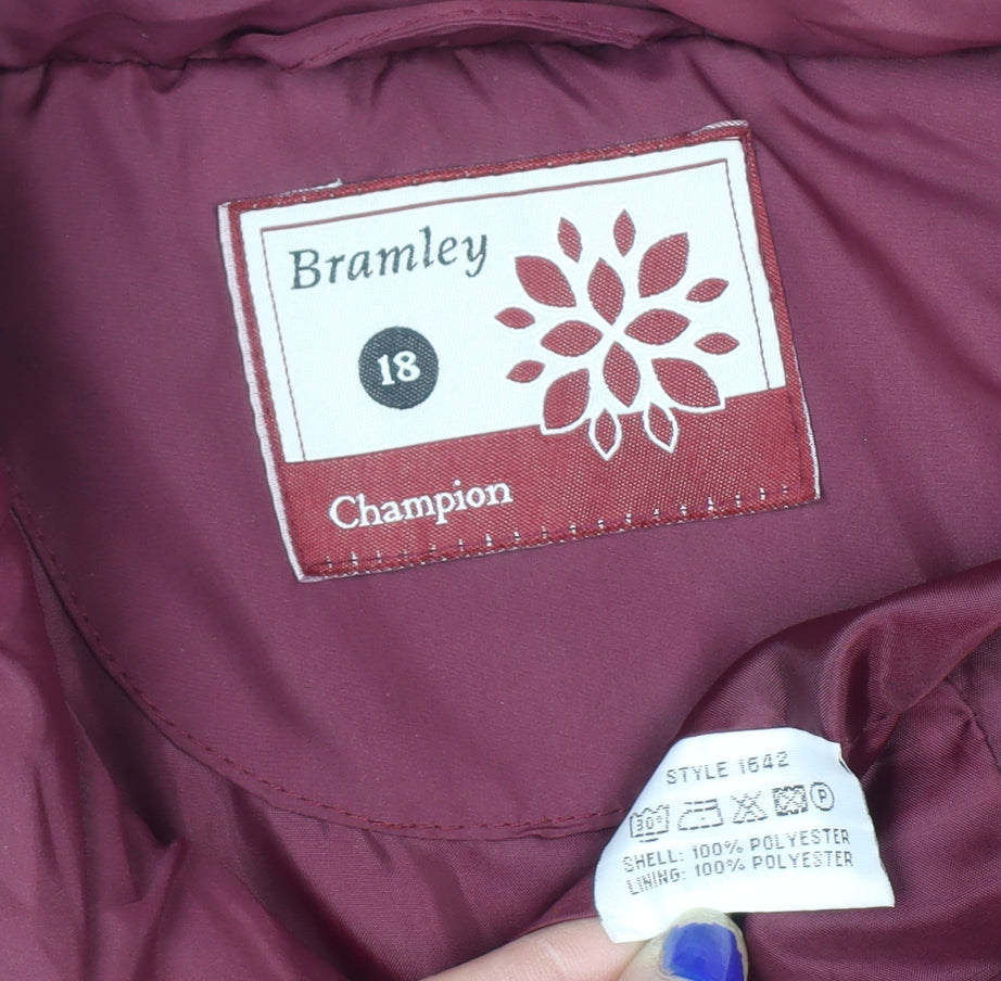 Womens UK Size 18 Champion Red Puffer Jacket