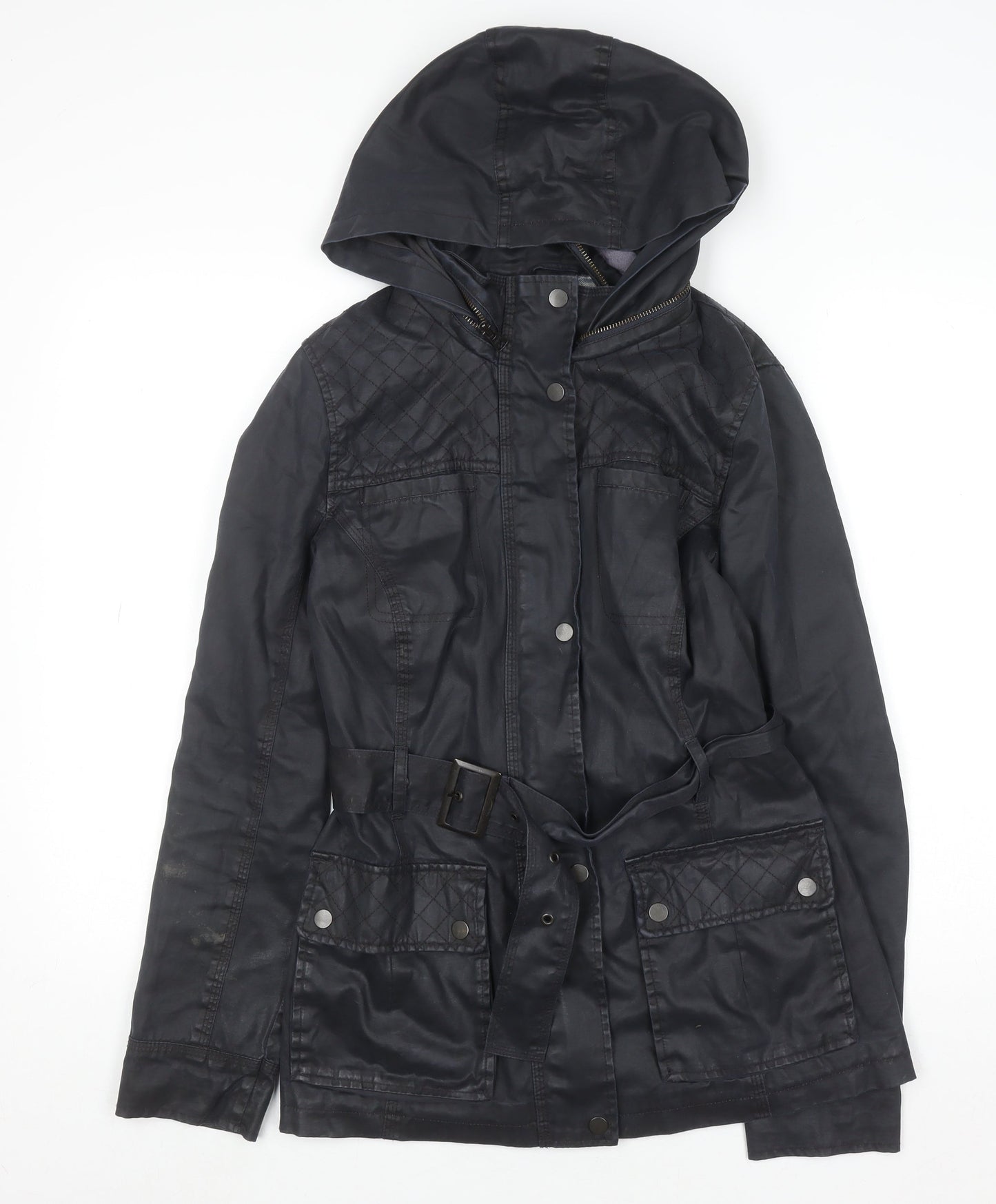 Womens UK Size 10 Marks and Spencer Black Waxed