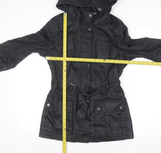 Womens UK Size 10 Marks and Spencer Black Waxed
