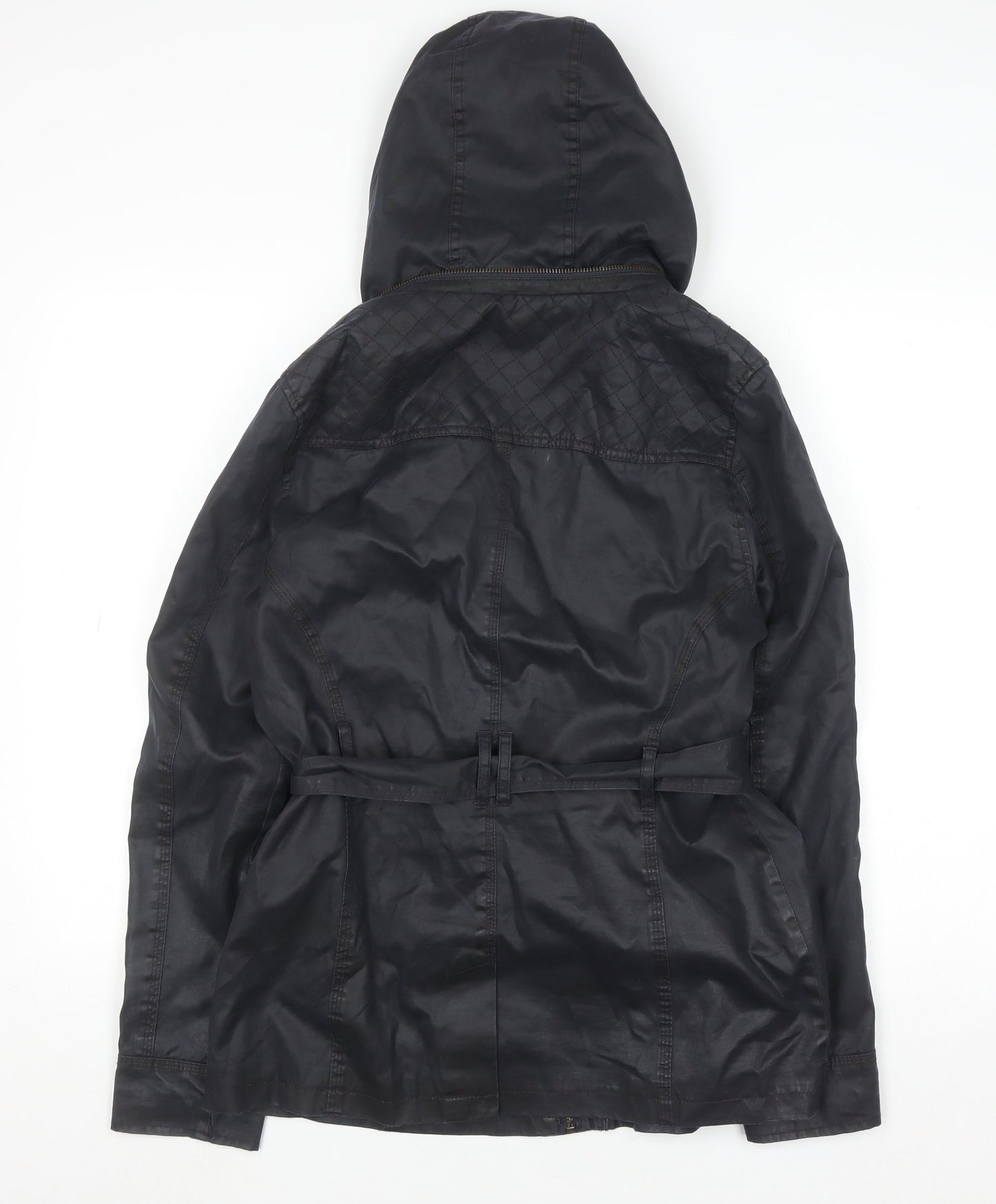 Womens UK Size 10 Marks and Spencer Black Waxed