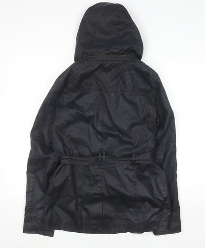 Womens UK Size 10 Marks and Spencer Black Waxed