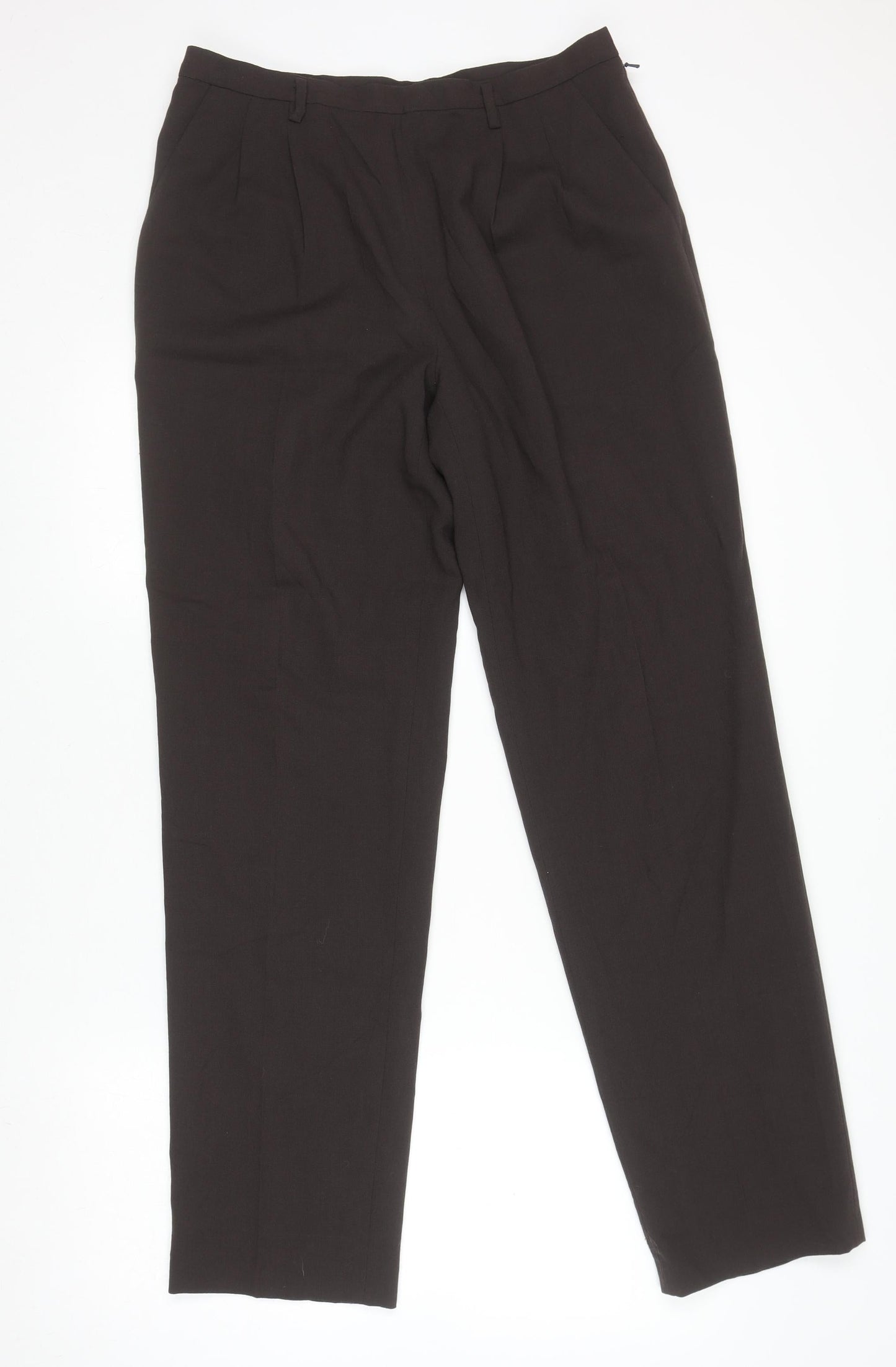 Womens UK Size 10 Episode Regular Fit Dress Pants Black Trousers
