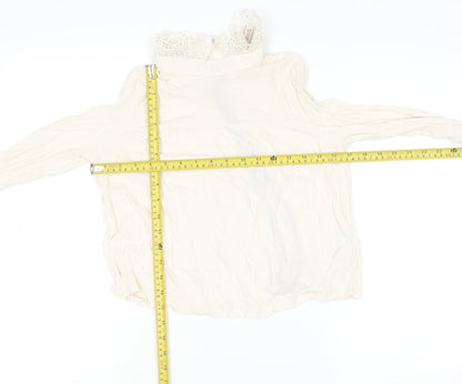 Womens UK Size 10 H&M Ivory Tunic Blouse