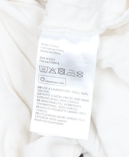 Womens UK Size 10 H&M Ivory Tunic Blouse