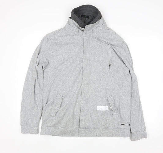 Mens UK Size L Designers at Debenhams Grey Full Zip Sweatshirt