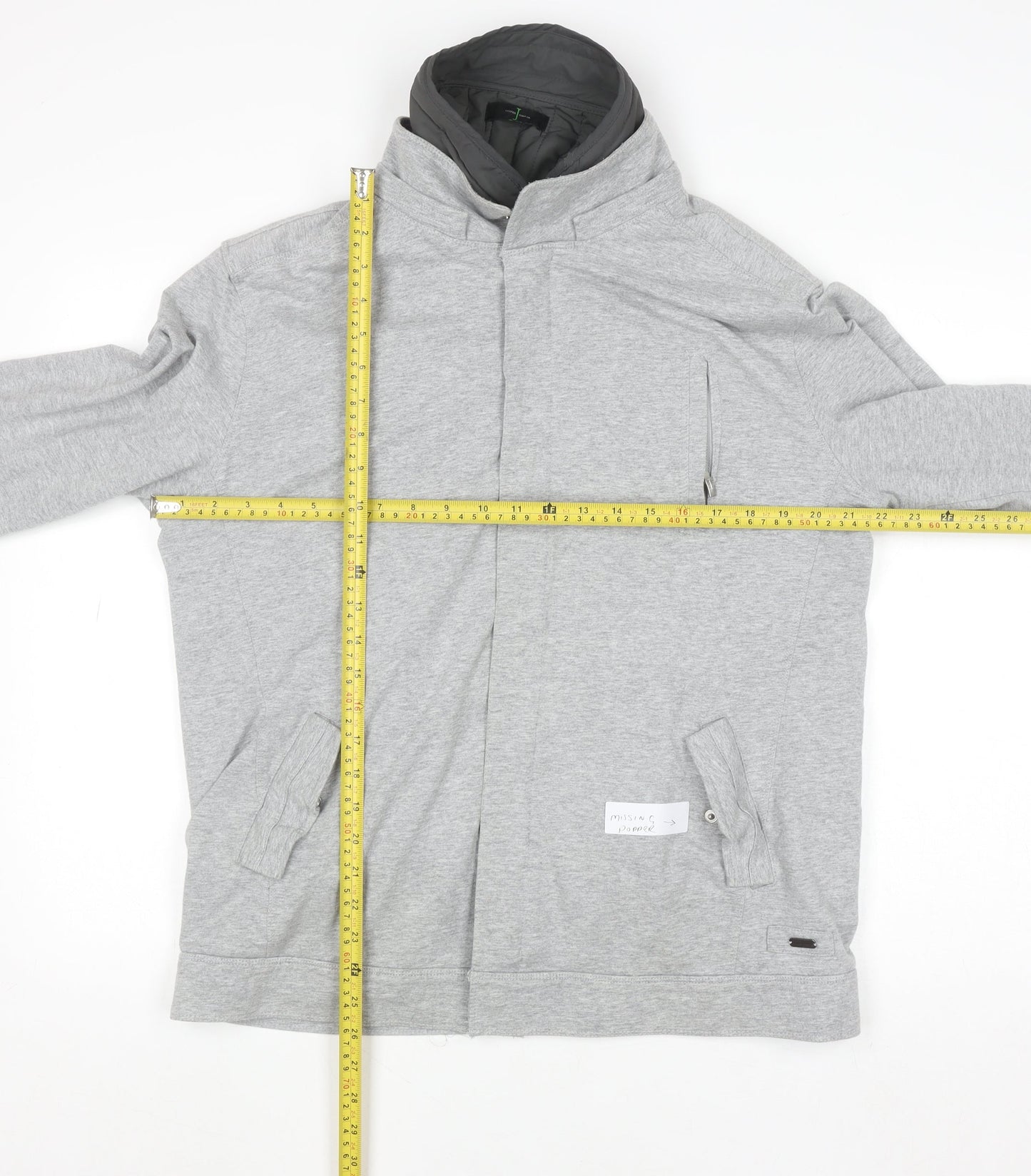 Mens UK Size L Designers at Debenhams Grey Full Zip Sweatshirt