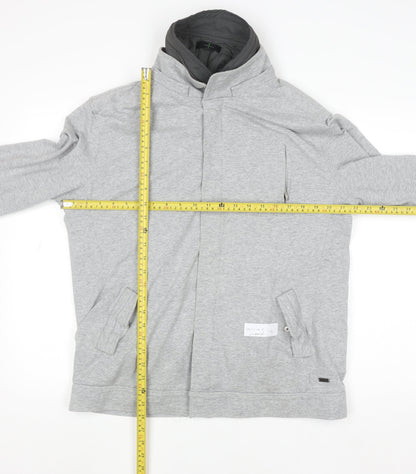 Mens UK Size L Designers at Debenhams Grey Full Zip Sweatshirt