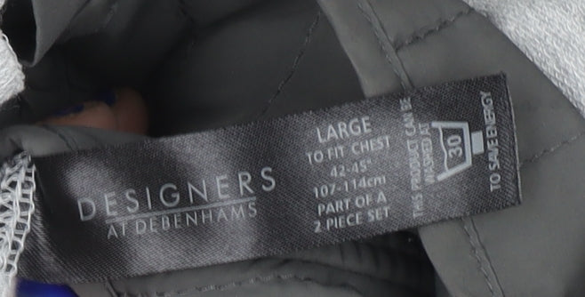 Mens UK Size L Designers at Debenhams Grey Full Zip Sweatshirt