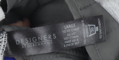 Mens UK Size L Designers at Debenhams Grey Full Zip Sweatshirt