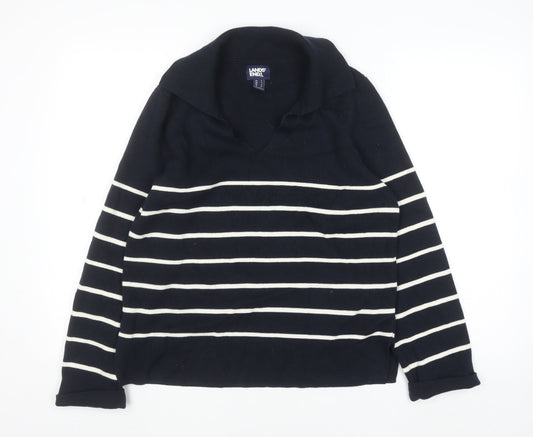 Womens UK Size S Lands' End Blue Pullover Jumper