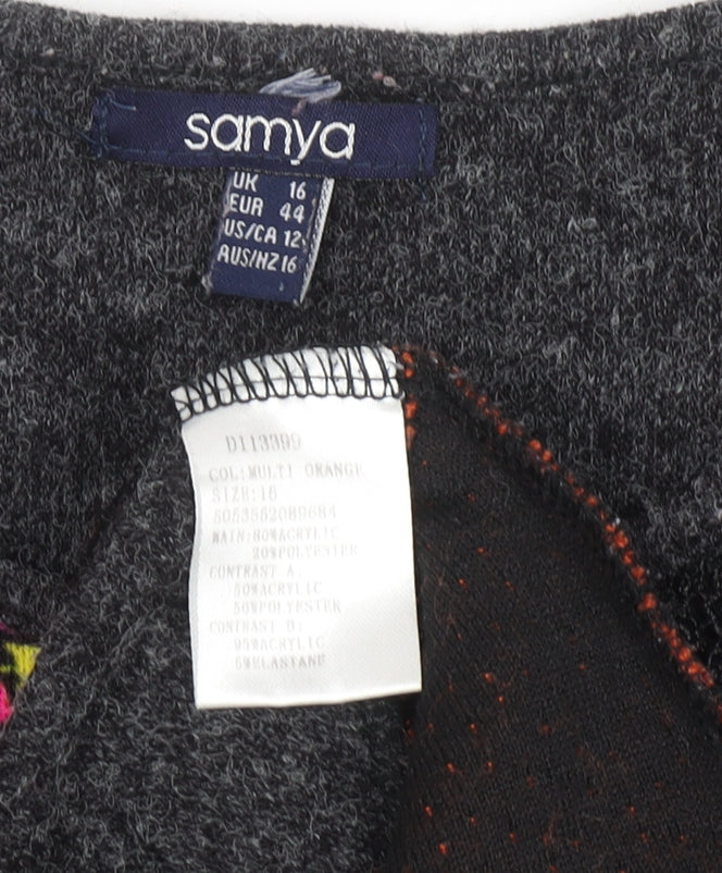 Womens UK Size 16 Samya Multicoloured Tunic Jumper