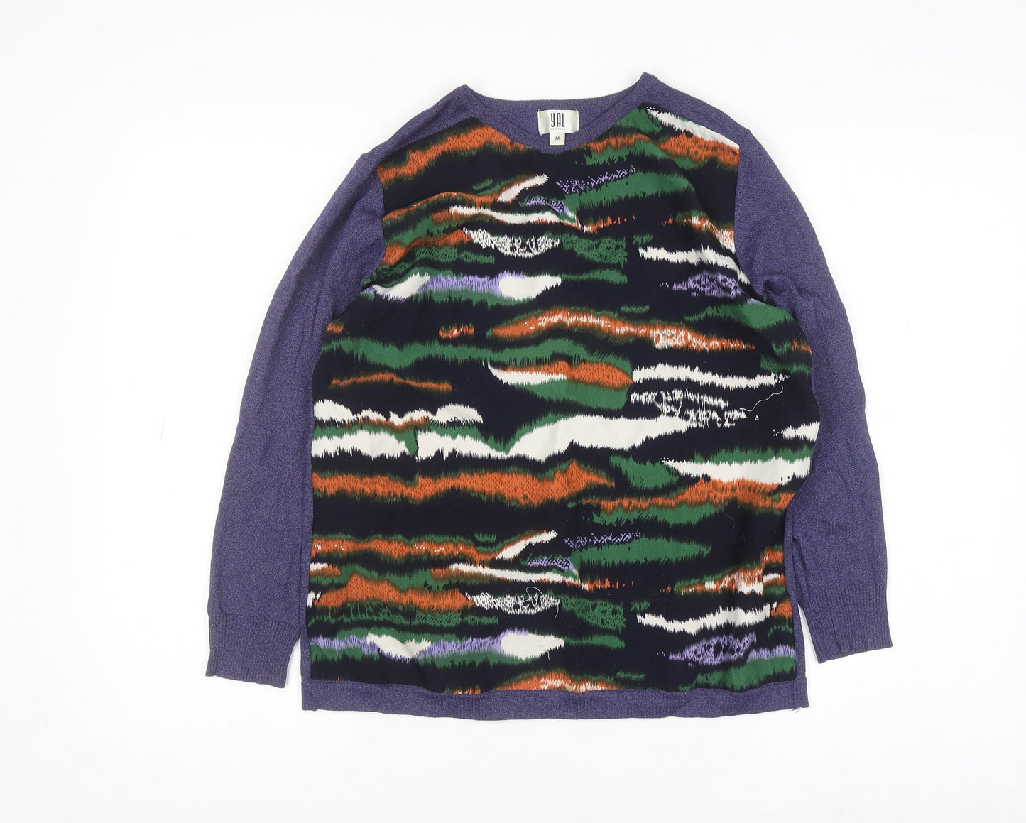 Womens UK Size M YAL New York Purple Pullover Jumper